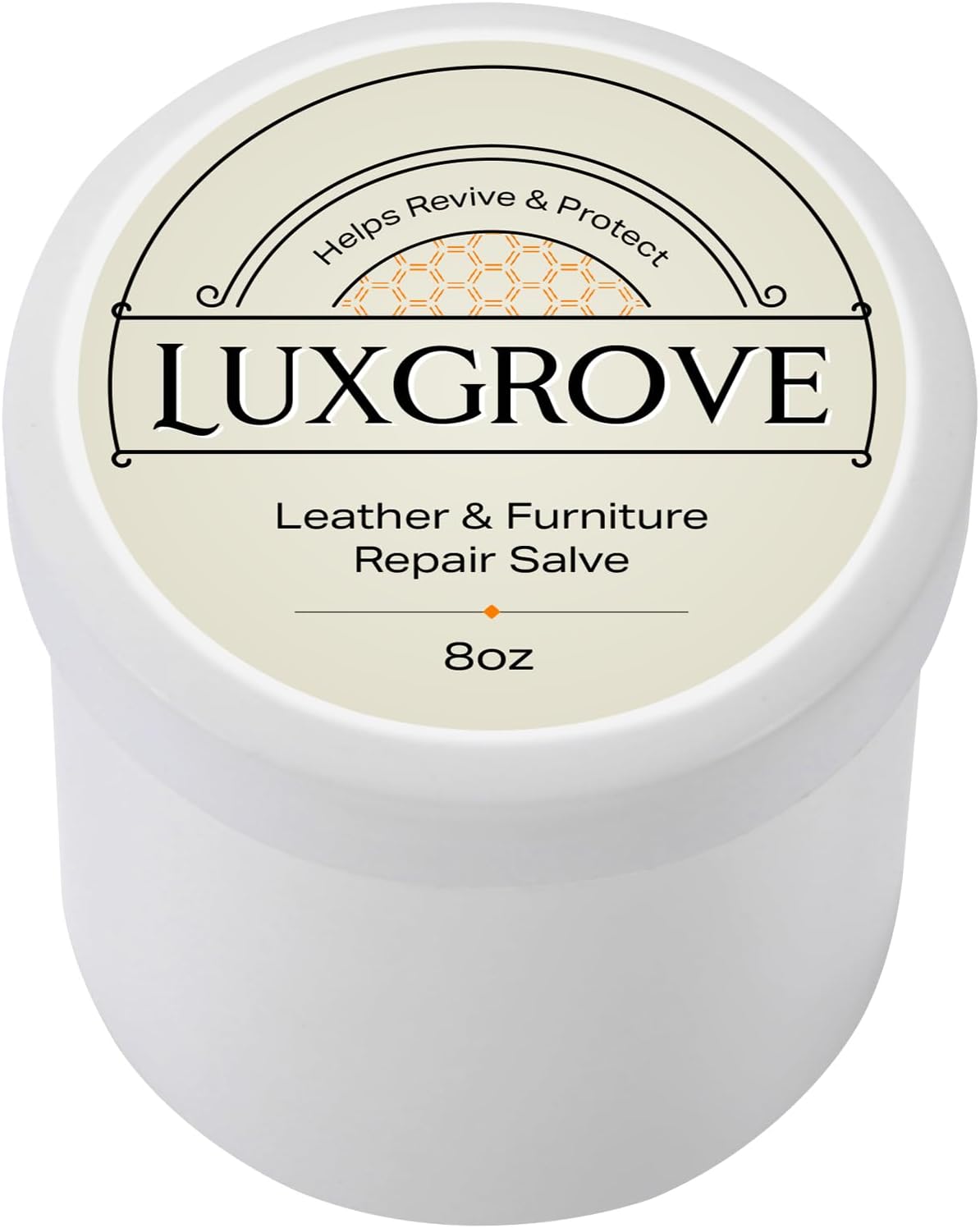LUXGROVE® Leather & Furniture Repair Salve- Polisher, Leather Cleaner and Conditioner for Furniture - UV Protectants Help Prevent Cracking or Fading, for Car Seat, Couch, Shoe, Purse, Boot - 8oz