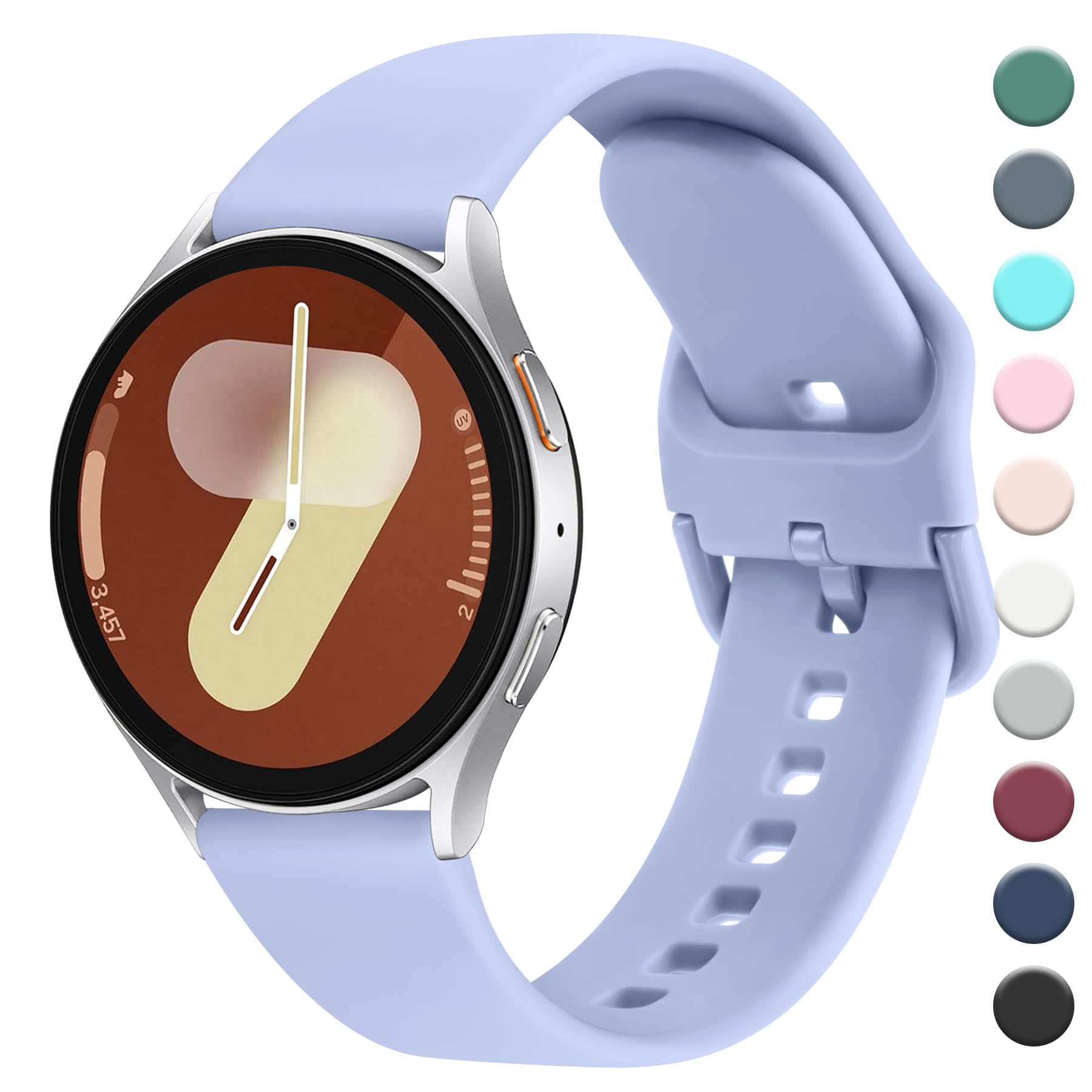 Vancle Bands Compatible with Samsung Galaxy Watch 7 & FE, 40mm & 44mm, Soft Silicone Sport Replacement Straps for Women & Men