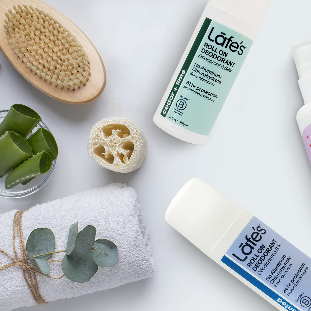 Lafe's Natural Deodorant | 3oz Roll-On Aluminum Free Natural Deodorant for Men & Women | Paraben Free & Baking Soda Free with 24-Hour Protection | Unscented | 4 Pack - Image 3