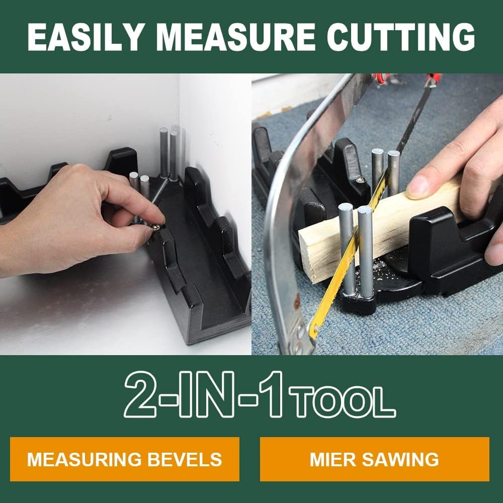 2-in-1 Mitre Measuring Cutting Tool, Measuring and Sawing Mitre Angles Cutting Tool for Home Improvement, Carpentry Work — view 4