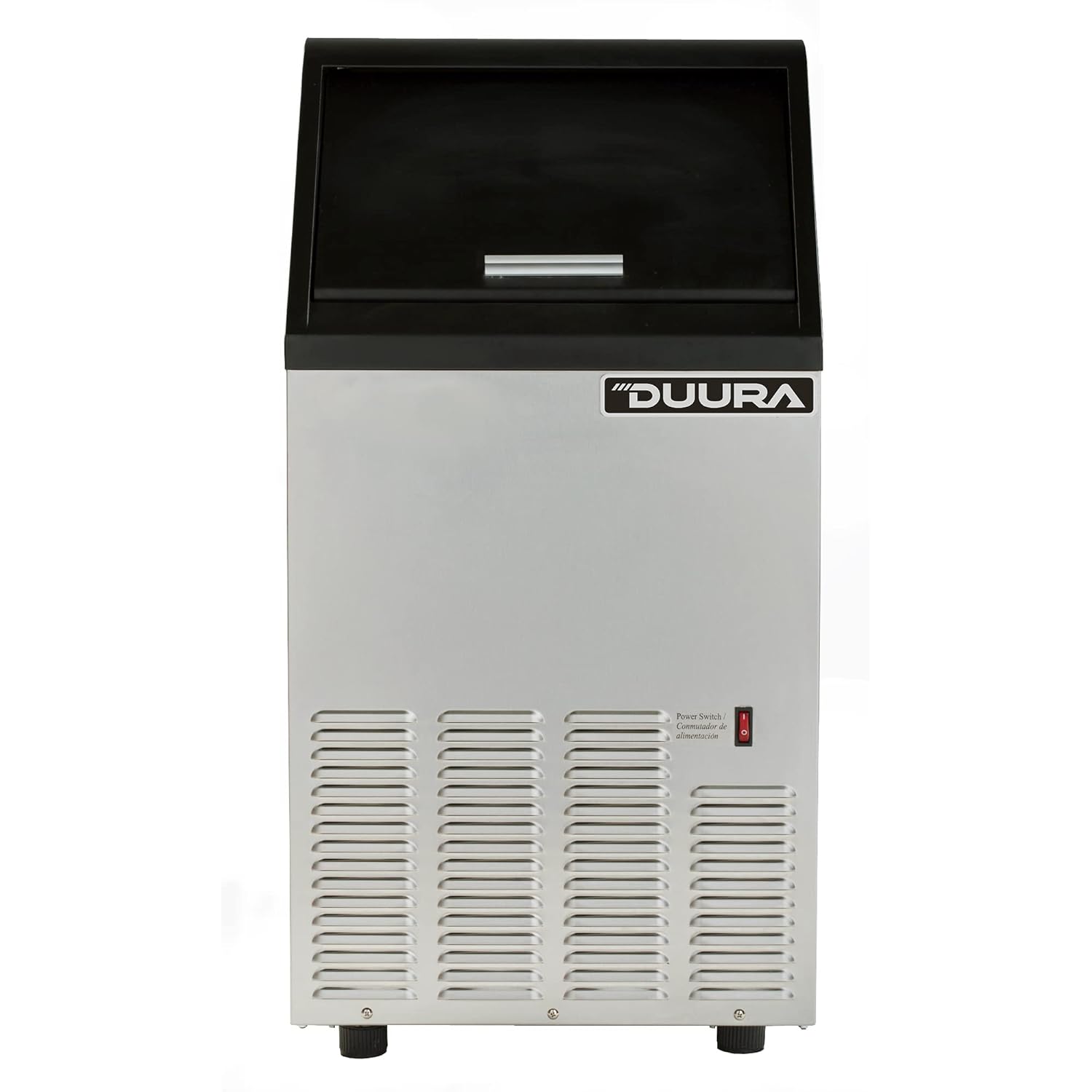 DUURA DI75 Ice Machine, Stainless-Steel Undercounter, Self-Contained Ice Machine, Front-Breathing Design with Air Cooled Compressor Produces up to 75 lbs. of Bullet Ice Cubes