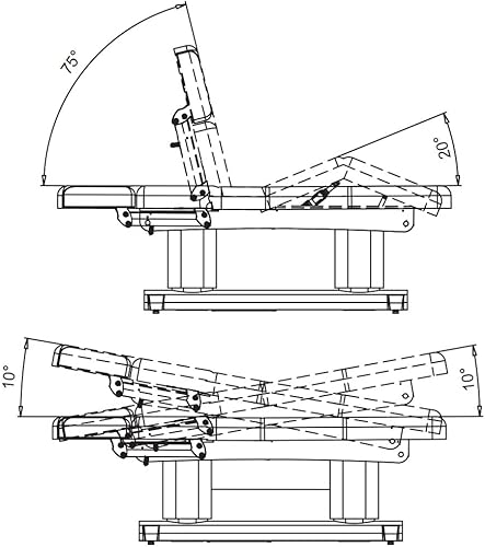 Miniatura 4 de Dir Completo Eléctrico Tratamiento de Spa Mesa de Masaje, Cama de Belleza Facial LUXI en Negro