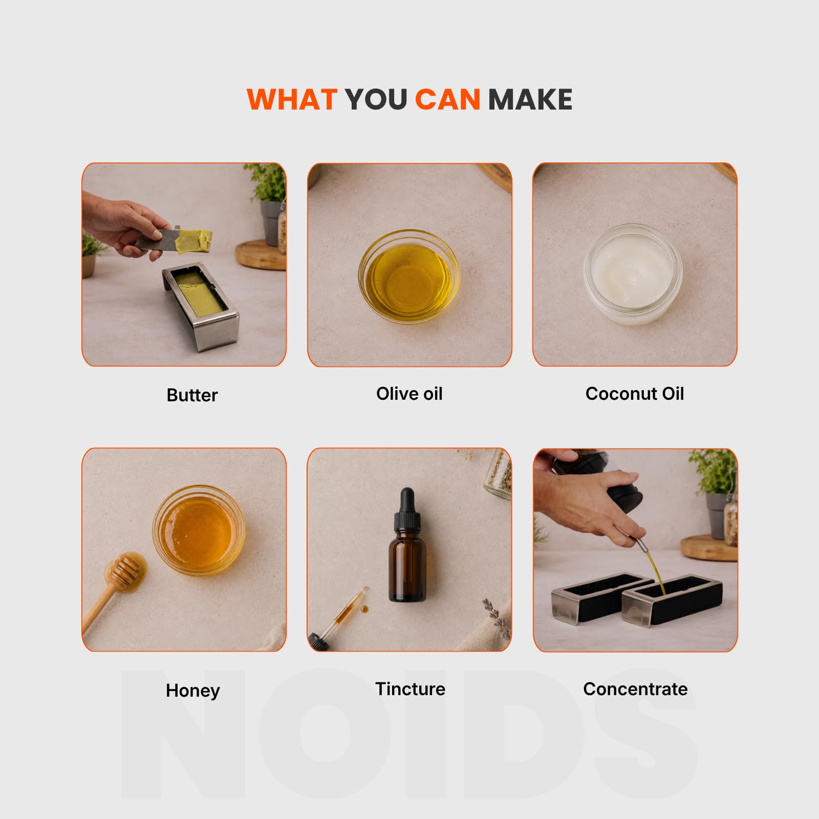 Noids (Pot by Noids) Cuiseur à Herbes Tout-en-Un, Décarboxylateur, Infuseur d'Huile & Beurre, Extractor de solvant, avec Filtre et Condenseur