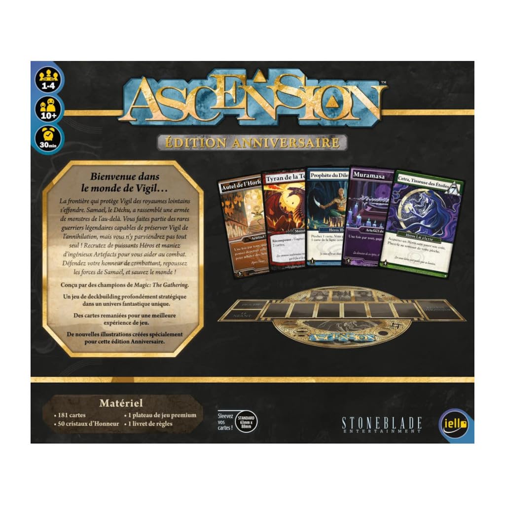 IELLO Aufstieg – Jubiläumsausgabe | legendäres Deckbuilding-Spiel | 1 bis 4 Spieler | ab 10 Jahren | Exklusiver Inhalt | Sammlerversion des berühmten Kartenspiels