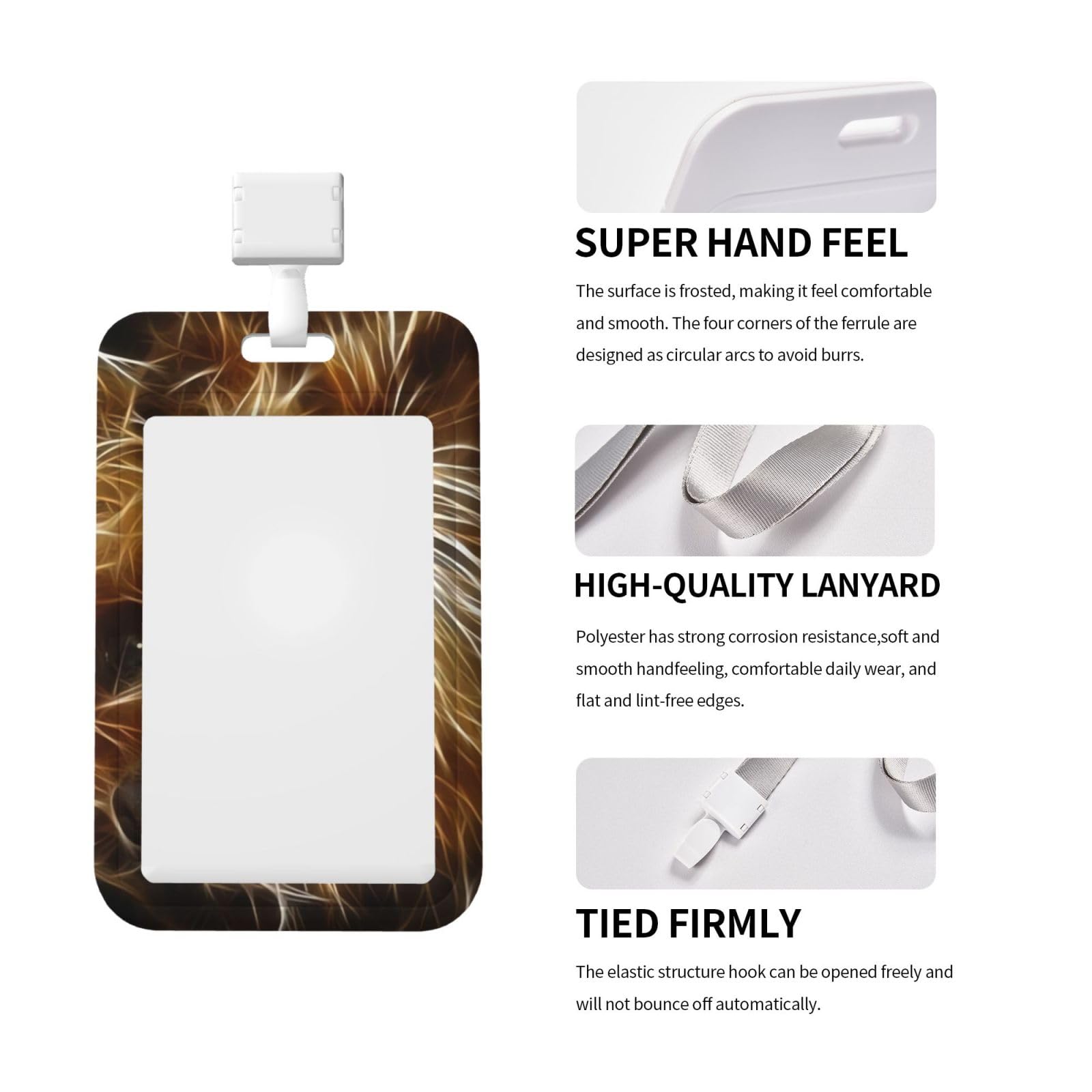 Aieibuy Porte-Badge D'oreille De Chat En Silicone Avec Lanière Pour Femmes Dame Fille Travail Bureau Infirmière étudiant Enseignant