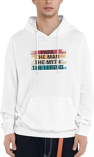 POOEDSO Papa The Man The Myth The Legend Sweatshirts For Men Women Casual Long Sleeve Sweatshirt Pullover Hoodie with Pocket