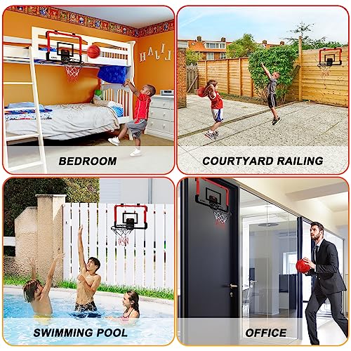 Xucutu Basketball Hoop Indoor For Kids, Over The Door Basketball Hoop, Mini Basketball Hoop With Electronic Scoreboard & 3 Balls, Basketball Toys Gifts For 3 4 5 6 7 8 9 10 11 12 Year Old Boys #TOP5