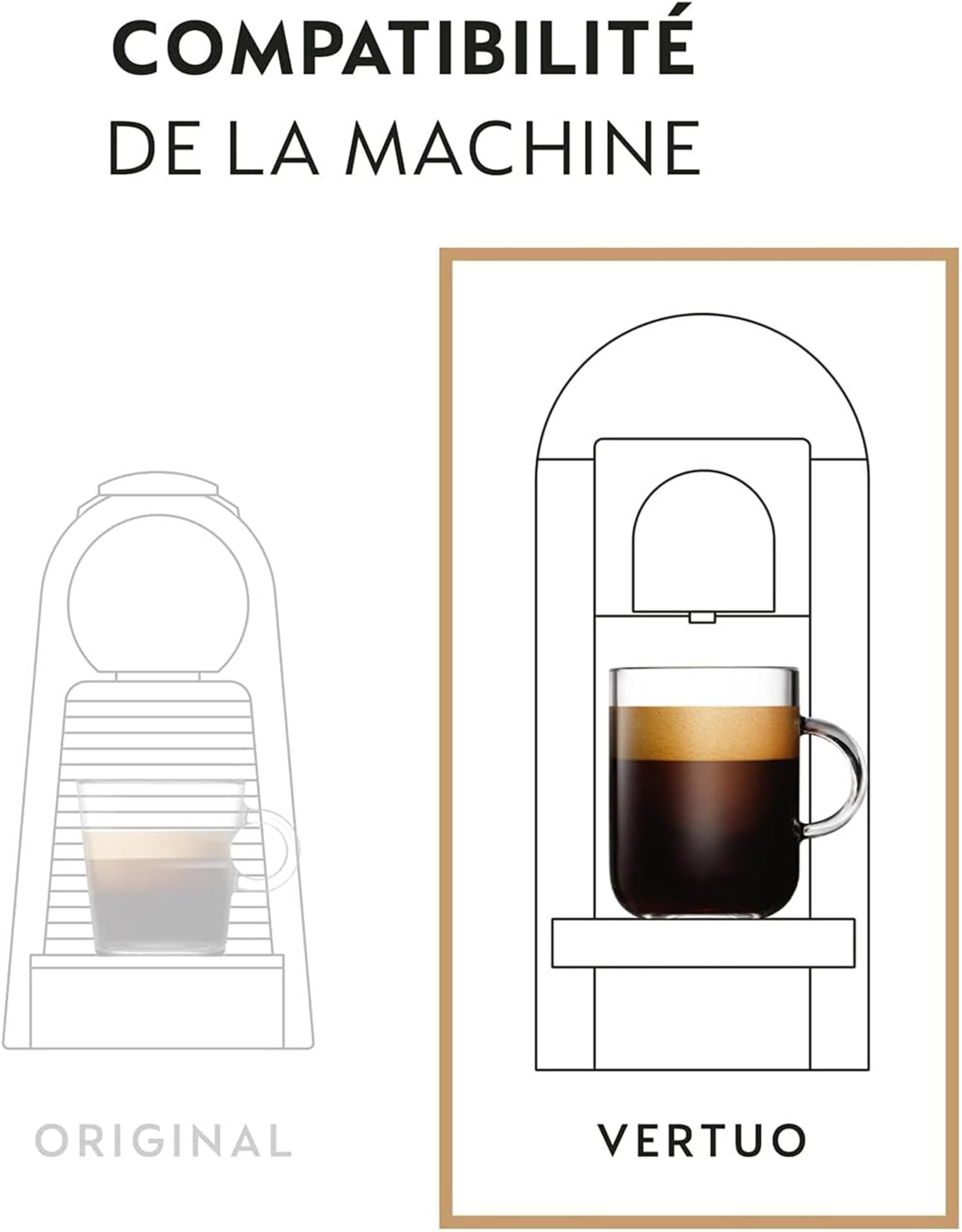 Nespresso Machine à café Vertuo Pop, Jaune Magimix Vertuo - Bundle 50 Capsules