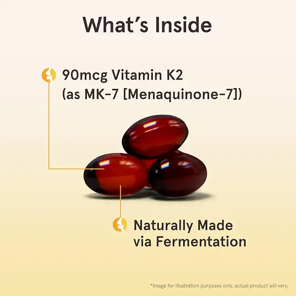 Jarrow Formulas MK-7 90 mcg - Bioactive Form of Vitamin K2-120 Servings (Softgels) - for Bone & Cardiovascular Health - Vitamin K2 MK-7 Dietary Supplement - Gluten Free (Pack of 2) 3