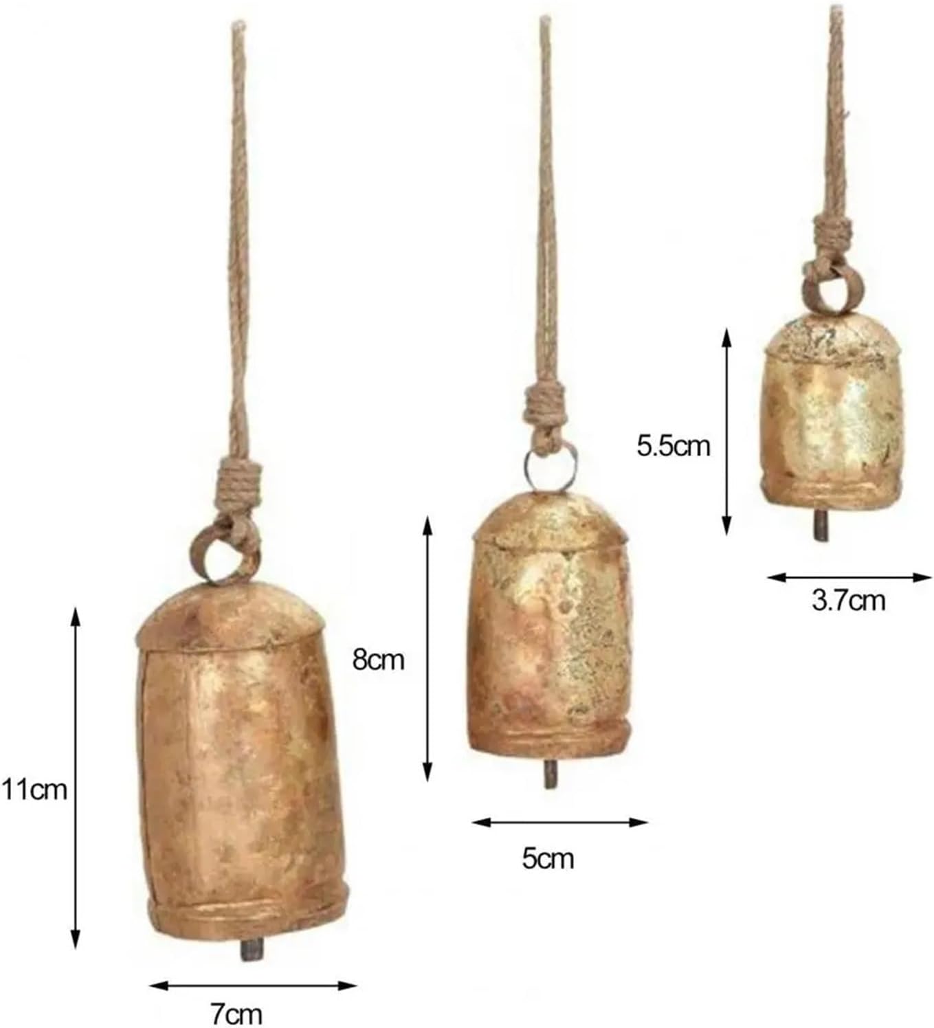 Decorative Cow Bells Christmas Cow Bells Rustic Harmony Vintage Metal Handmade Decorate Bell On Jute Rope