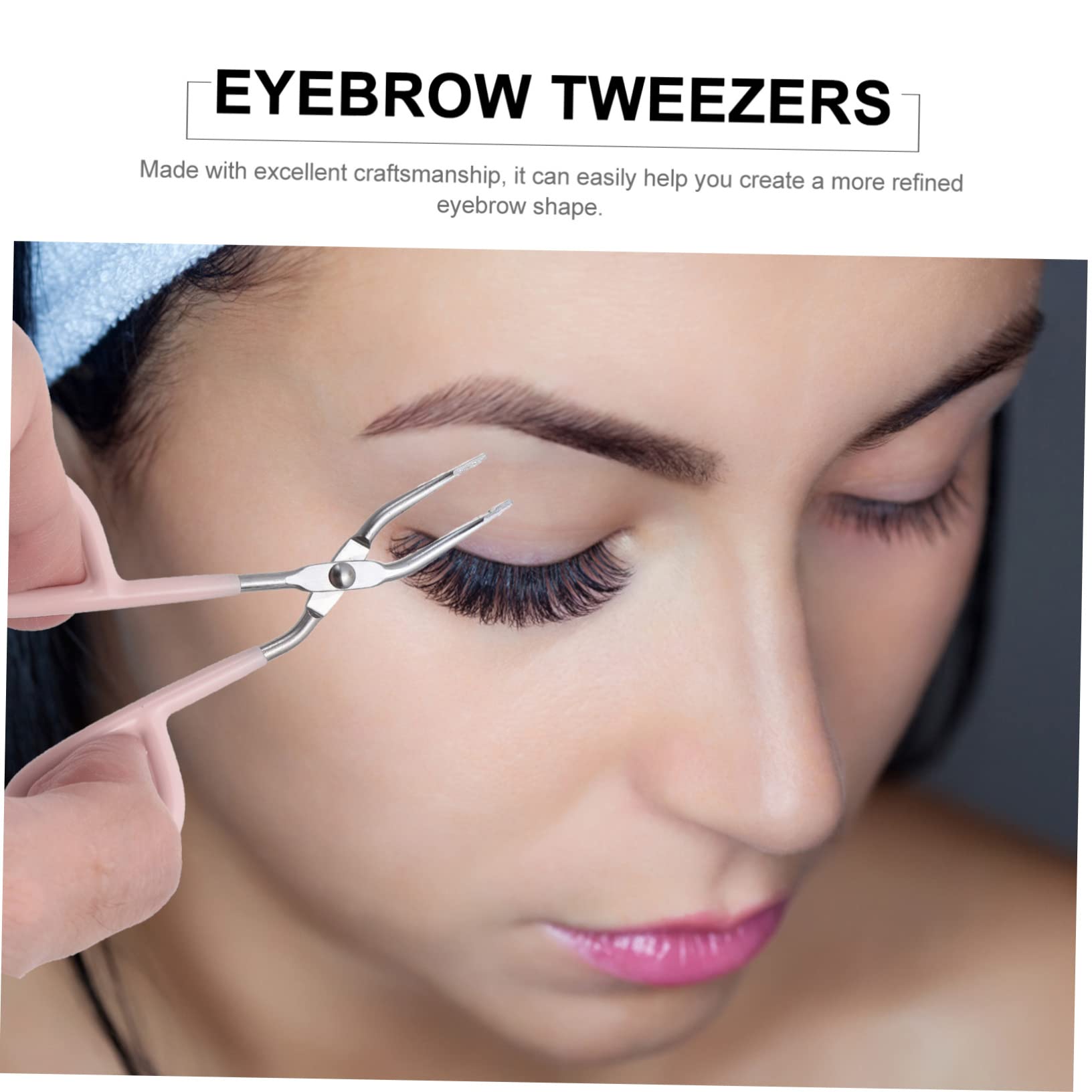 Healeved 18 Pollici Pinzetta servirsi lookover tweezers strumenti per sopracciglia strappa sopracciglia abito Forbici pinzette a clip pinzette piatte a punta dritta Acciaio inossidabile