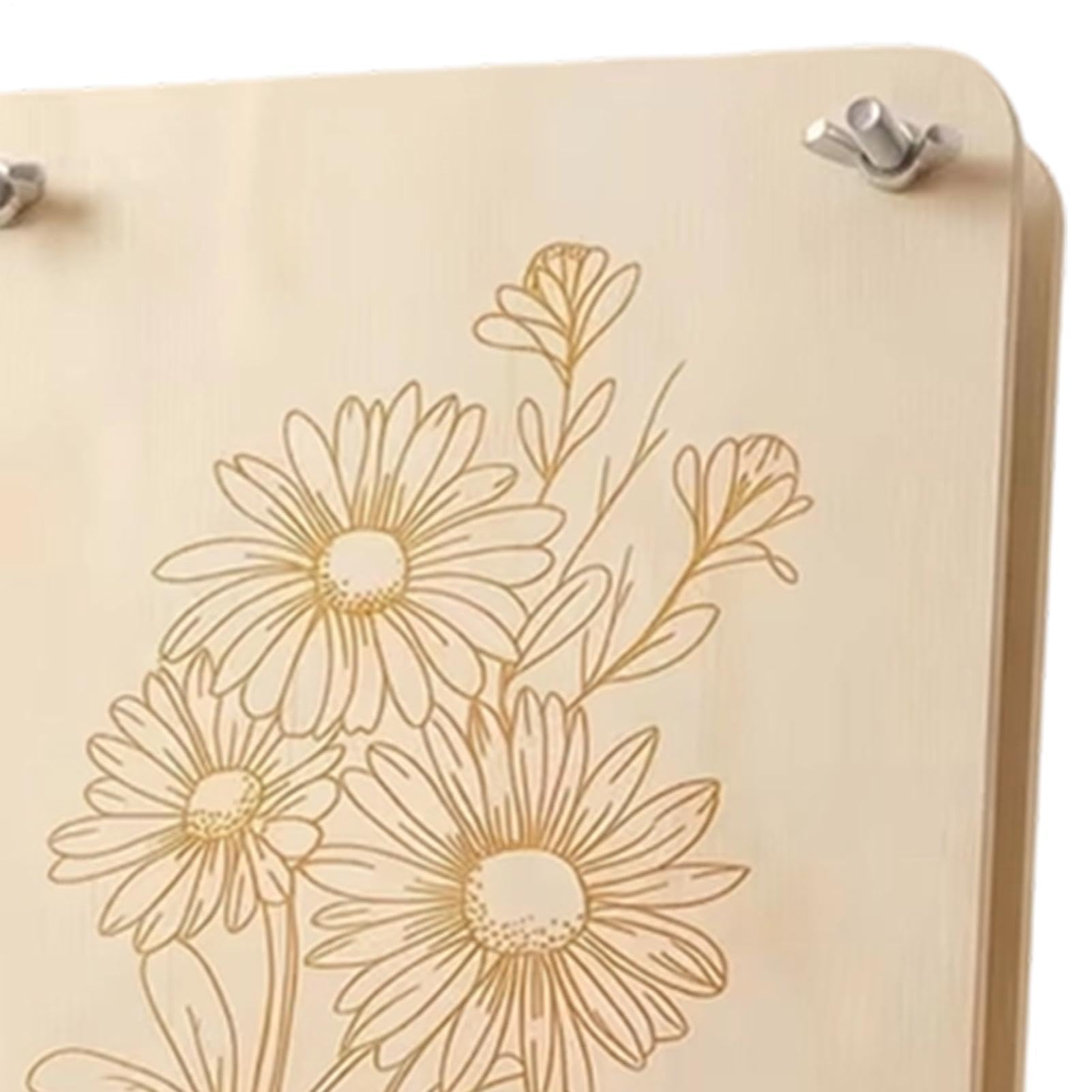 Kit de presse à fleurs professionnel - Outil de préservation de grand bouquet - 21 x 16 cm - Kit de fleurs pressées en bois pour scrapbooking - Presse à fleurs de jardin multicouche pour art extérieur