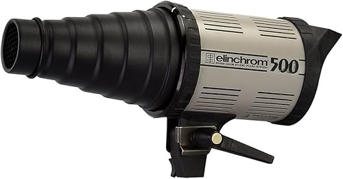 Miniatura 2 de Fotodiox Snoot Kit con rejilla de 20 grados y 5 filtros de gel compatible con flash de estudio Elinchrom Mount y luces LED