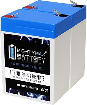 Mighty Max Battery 6V 4.5AH Lithium Replacement Battery Compatible with Dual-Lite LTUGW - 2 Pack