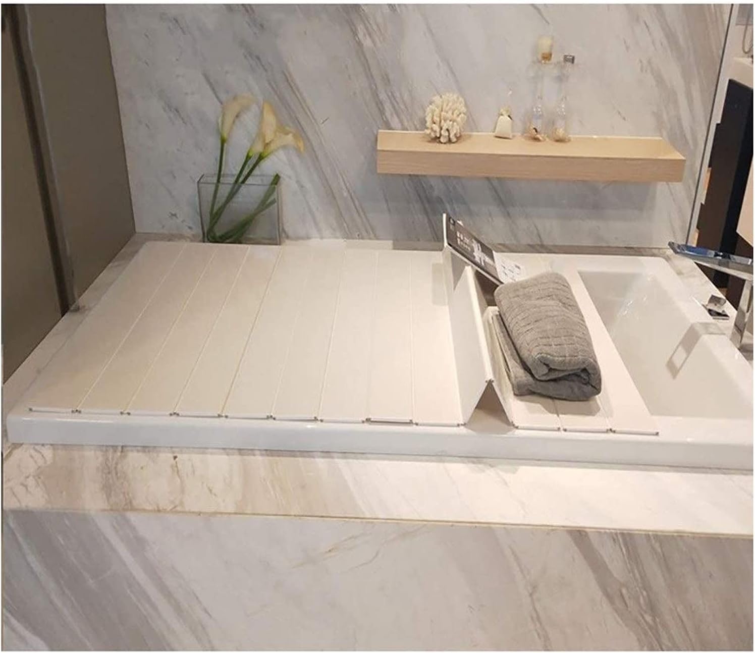 バスタブカバー防塵折りたたみ防塵防塵ボードバス絶縁カバー、バスルームバスラックPVC浴室絶縁カバー、/防塵/防水 (Size : 1