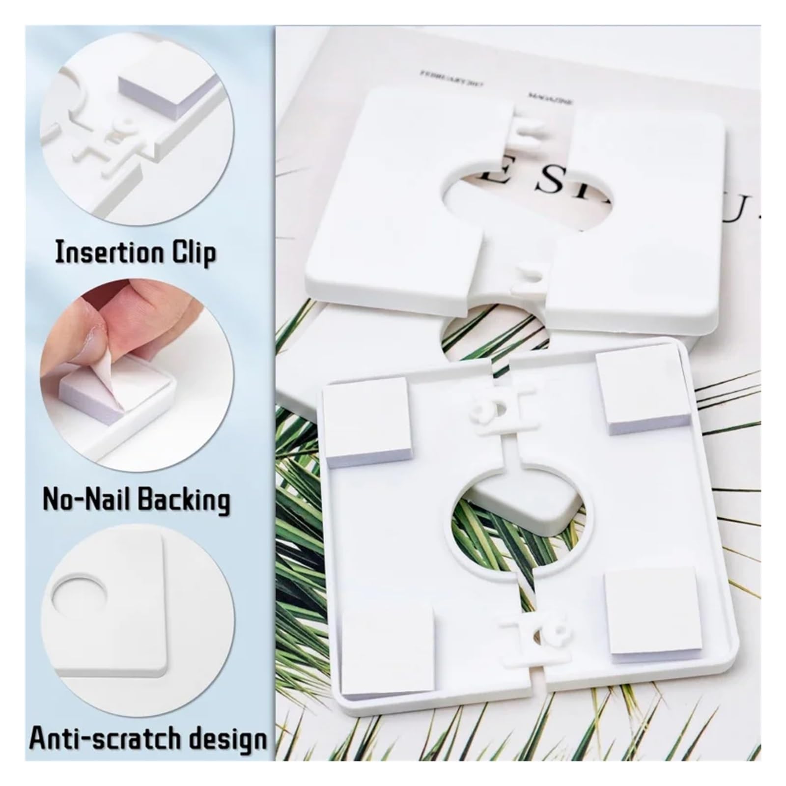 Wandlochabdeckung 6-teiliges Rohrabdeckungs-Set, geeignet für geteilte dekorative Wandabdeckungen. für Kabel, Drähte, Möbel