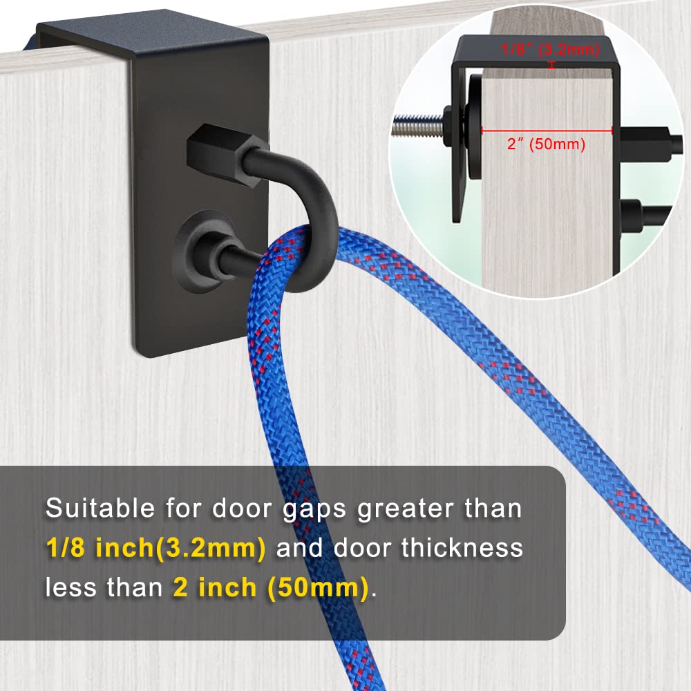 Kipika Anclaje de puerta para bandas de resistencia, accesorio de anclaje de puerta resistente, anclajes de montaje de puerta de entrenamiento para correas de peso corporal, entrenamiento de fuerza
