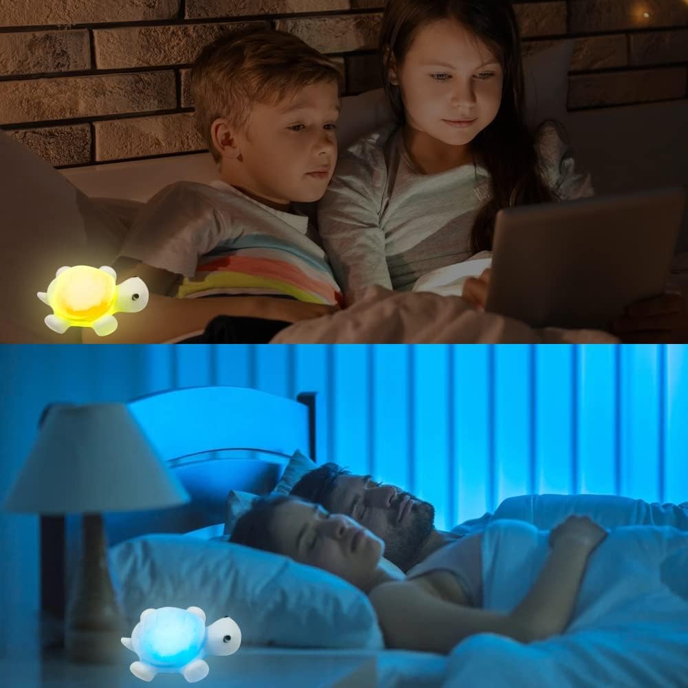 AFUNTA 4 PCS Cute Turtle Night Lights, 7 Color Changing 3D LED Lamp for Kids Room, Christmas Home Decor Gift - Image 7