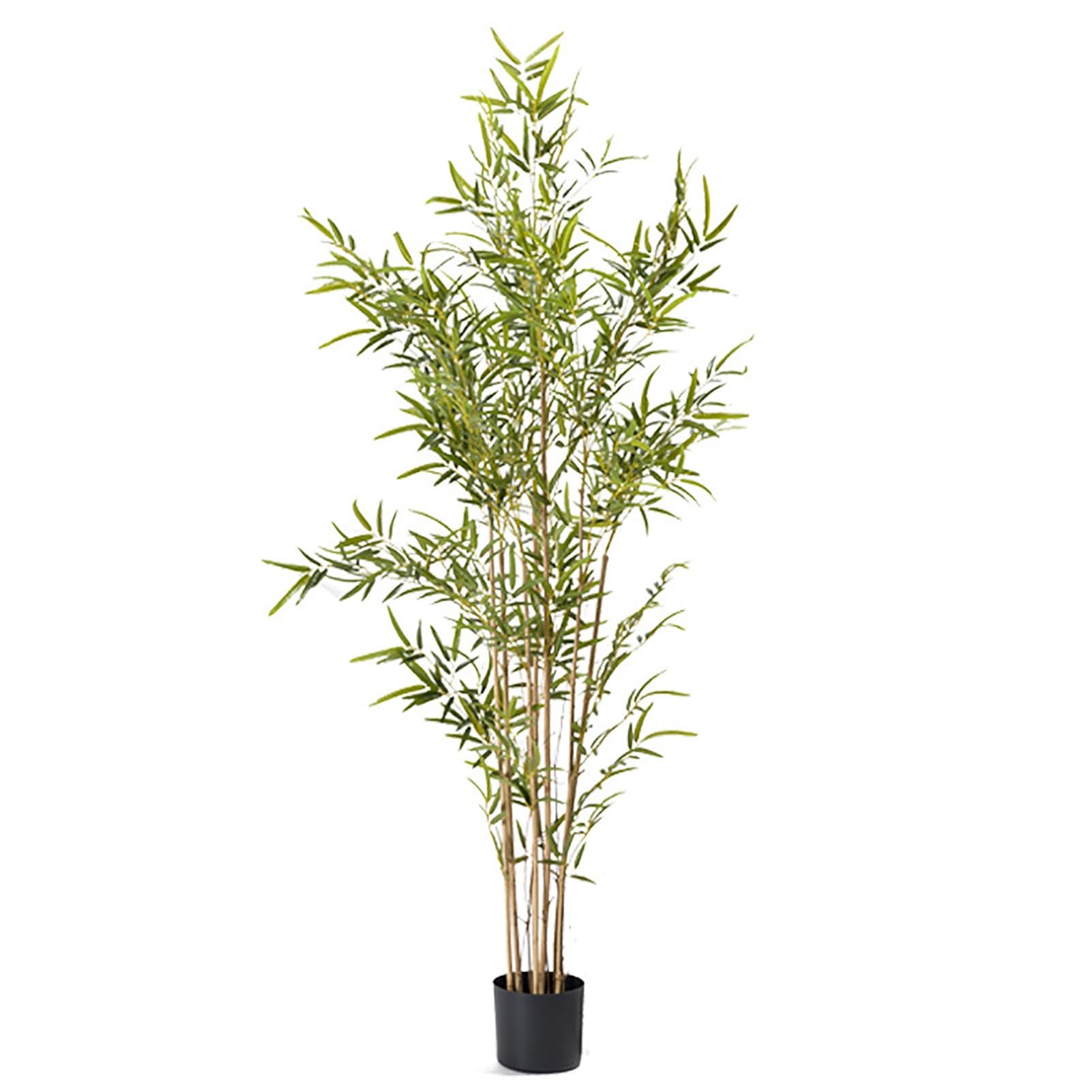 Bambou artificiel H120cm avec base en bois | Faux arbre déco