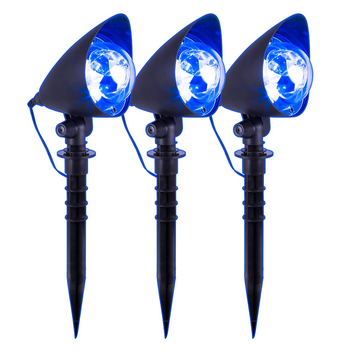 Global Gizmos Cool Blue Projector Stake Lights,