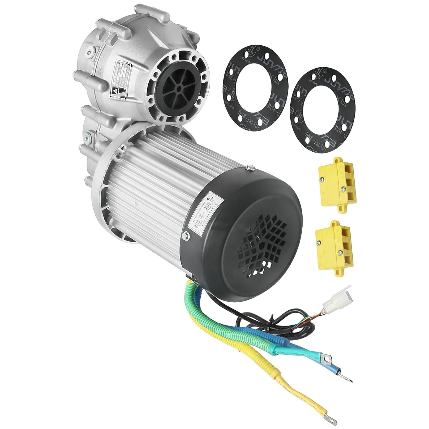 60V 2500W Brushless Motor with 12:1 Differential Gearbox 400Nm Torque 5000RPM for Go Kart ATV UTV Drift Trike Quad Buggy Dune Moped Off-Road Vehicles