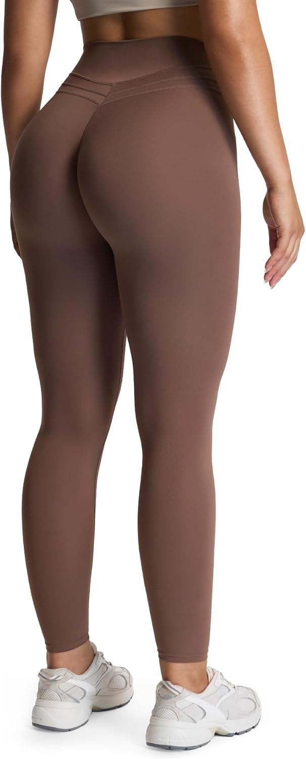 Aoxjox High Waisted Workout Leggings for Women Scrunch Tummy Control Luna Buttery Soft Gym Yoga Pants 26" - Image 4