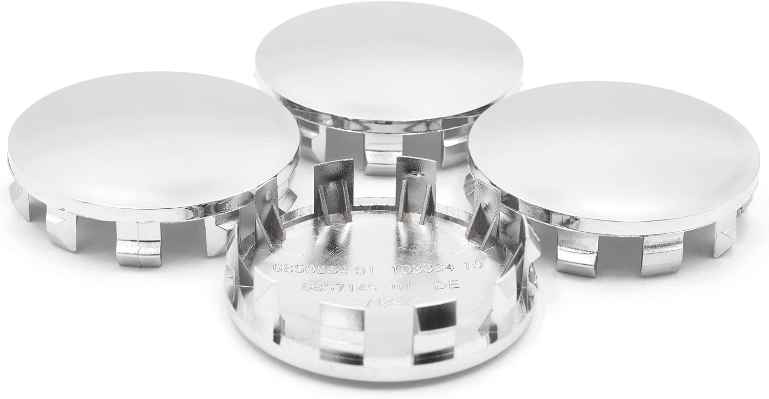 56mm Chrome Silver Wheel Center Cap Fit for Hollow Point Wheel Set of 4