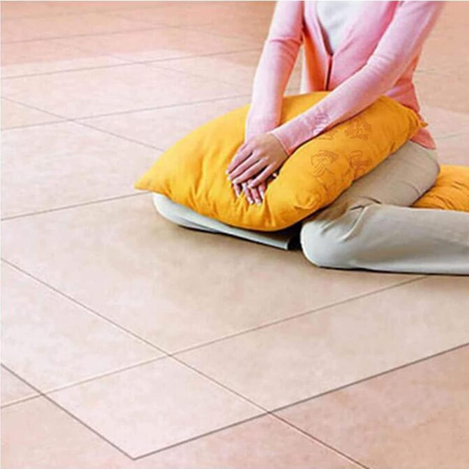 Klarer Kunststoffteppich, Vinyl-Teppichschutz, 1.5mm Clear Vinyl Plastic Floor Runner Protector, Non Skid Transparent Entrance Doormat Kitchen Low Pile Carpet Protector Pad(90x160cm)