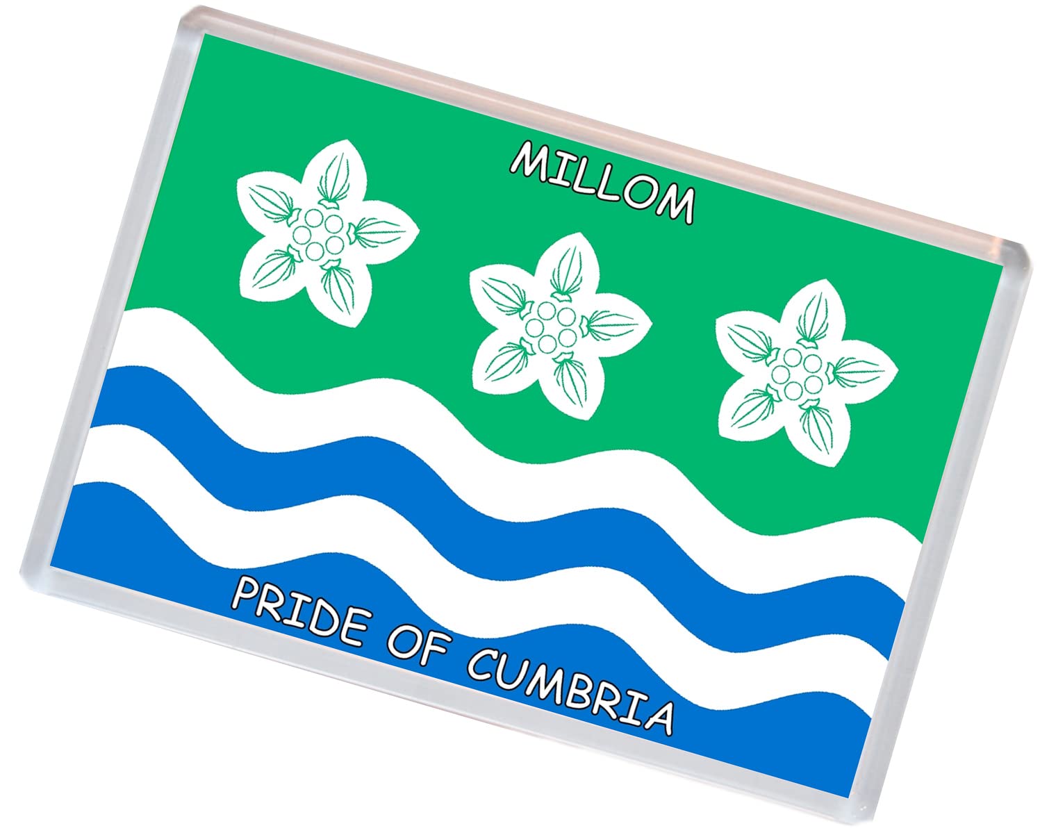 Baked Bean Store Millom - Pride Of Cumbria - Cumbrian County Flag - Jumbo Fridge Magnet