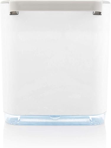 Miniatura 3 de Minky Homecare Organizador de esponja para fregadero con bandeja extraíble, riel para paños y boquilla de drenaje, organizador de huellas pequeñas