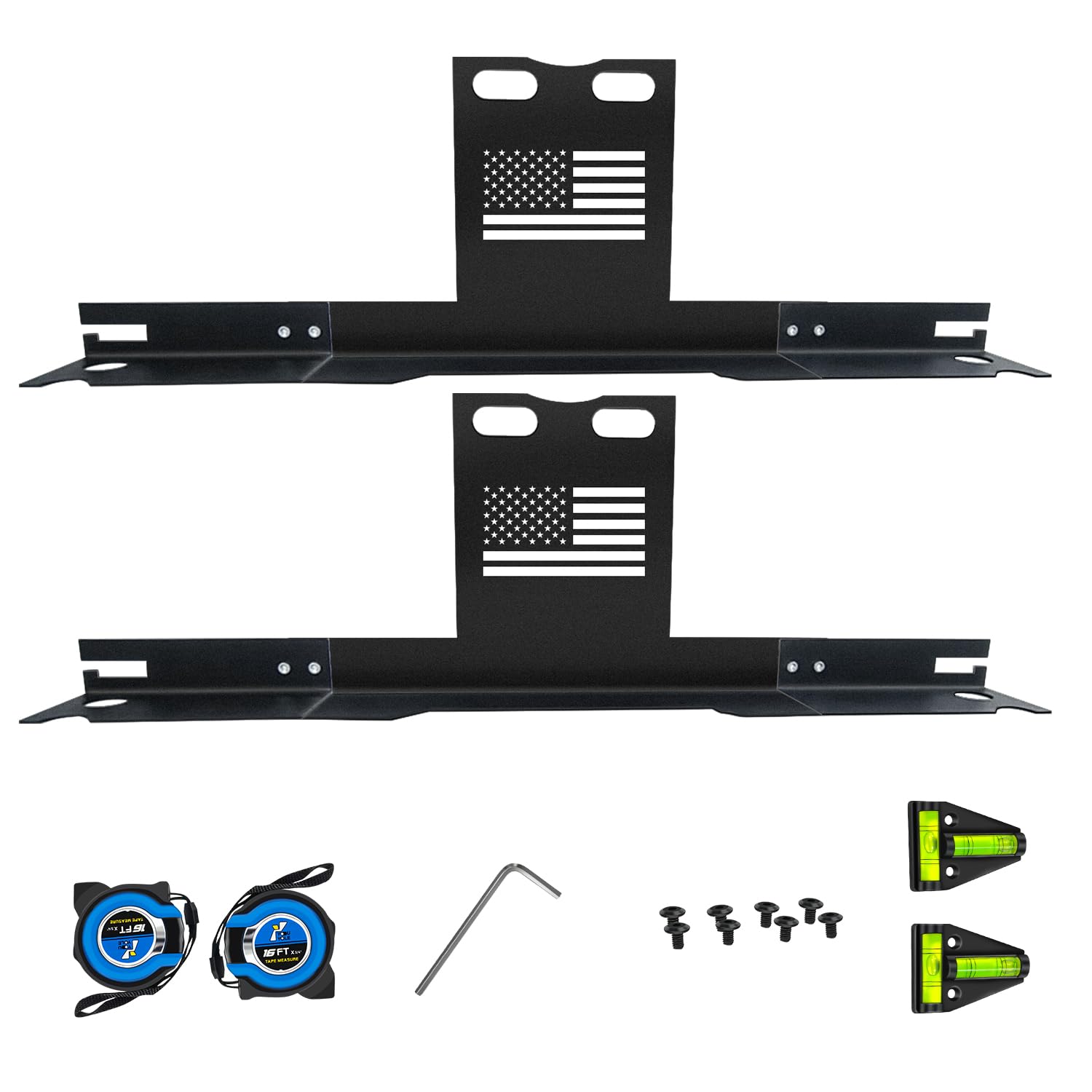 ANYIPAI Wheel Alignment Tool, Wheel Alignment Tool Kit Without Removing Calipers, Alignment Tool with 2 Imperial Tape Measures and 2 Level Gauges for