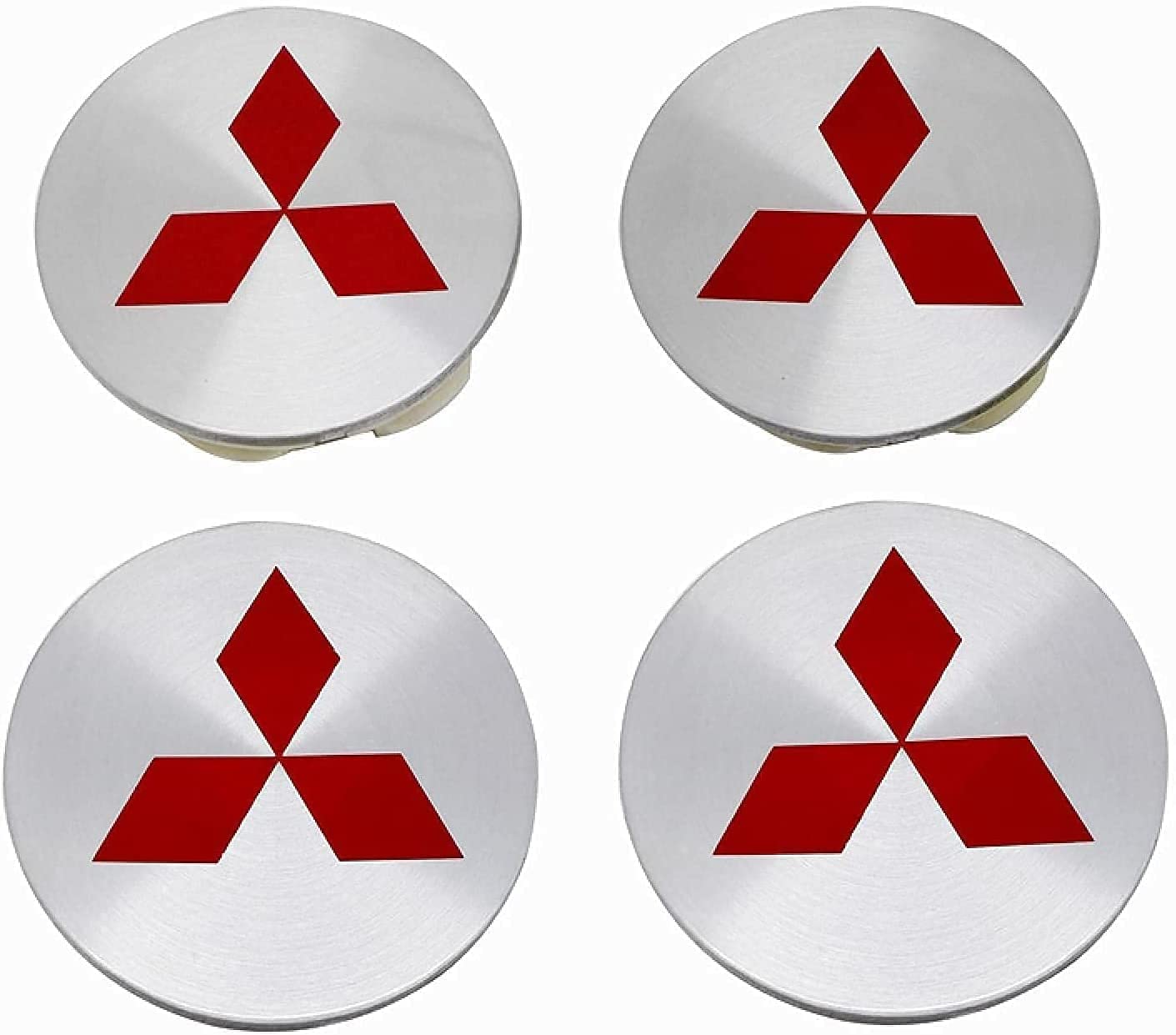 BAONITOU 4-tlg. Radnabenabdeckung 56mm - Für Mitsubishi Modelle In Blau-Rot