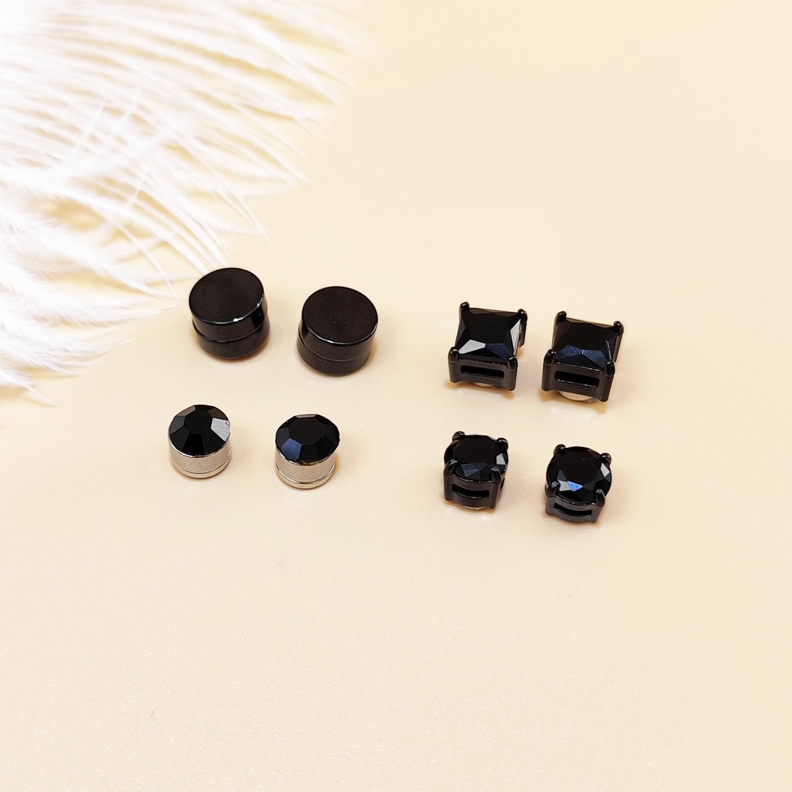 Pendientes magnéticos Acero inoxidable Pendientes sin perforar Pendientes punk CZ