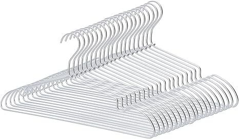 Aluminum Metal Hangers ,20 Pack Strong Heavy Duty Hanger for Shirt,Coat Suit,Lightweight Ultra Thin Space Saving Hangers