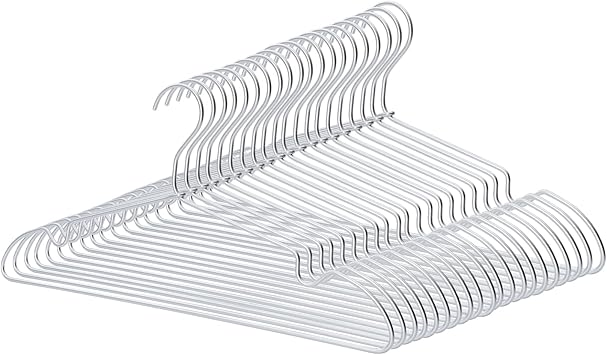 Aluminum Metal Hangers ,20 Pack Strong Heavy Duty Hanger for Shirt,Coat Suit,Lightweight Ultra Thin Space Saving Hangers