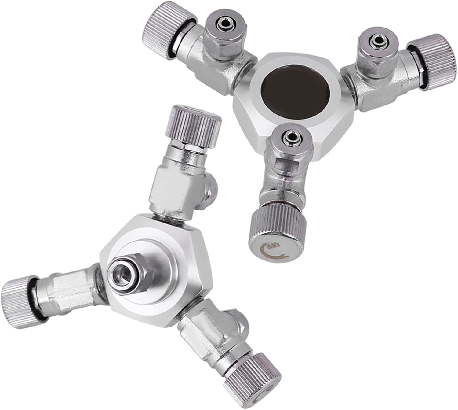 AYNEFY CO2 Splitter Valve High Precision Aquarium Regulator for Fish Tank, Made of Aluminium Alloy, 2-3 Tank Distribution