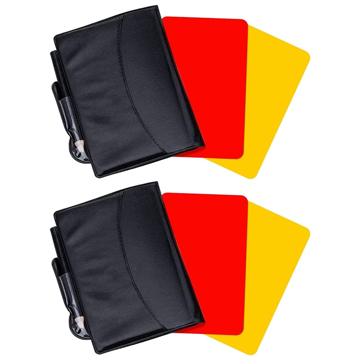 Carte Arbitro, Set Professionale di Carte Rosse e Gialle per Arbitro, Carte Arbitro di Calcio, Set di Carte Arbitro Sportivo Multifunzionale, Carte Arbitro Rosso e Giallo, Set di per