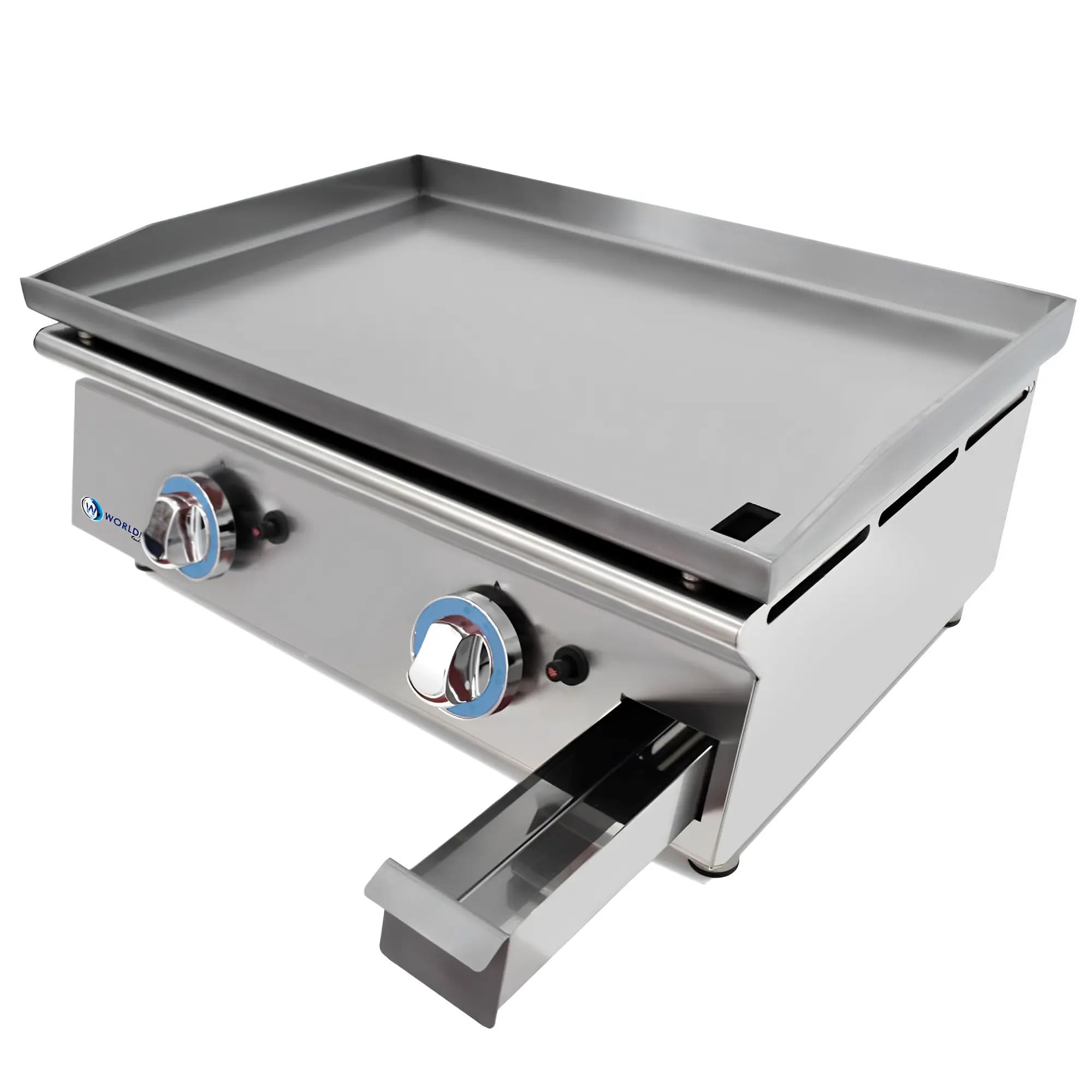 MBH - Plancha LUX WORLDMAI a Gas Profesional de 60 cm en Acero Laminado para Hostelería. Plancha con estructura de INOX para Cocina Industrial de Bar y Restaurante