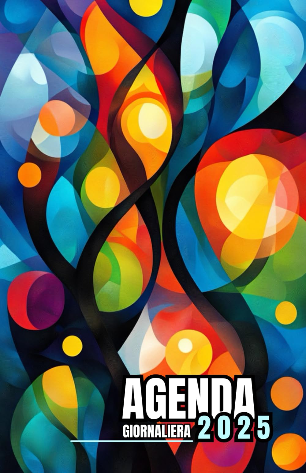 Agenda 2025 giornaliera: Da Gennaio a Dicembre 2025, 1 pagina per giorno, con orari 7:00 - 21:00 , con spazio per le note aggiuntive.