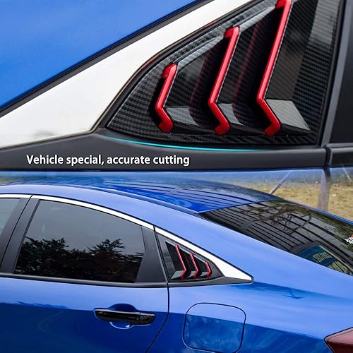 Miniatura 6 de Thenice - Cubierta tipo rejilla para ventana lateral trasera de automóvil, cubierta de rejilla de ventilación