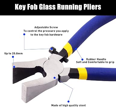 Key Fob Hardware Keychain Hardware Set Includes 1 4 Color Keychain Hardware with Key Rings 24 pcs and Key Fob Glass Running Pliers
