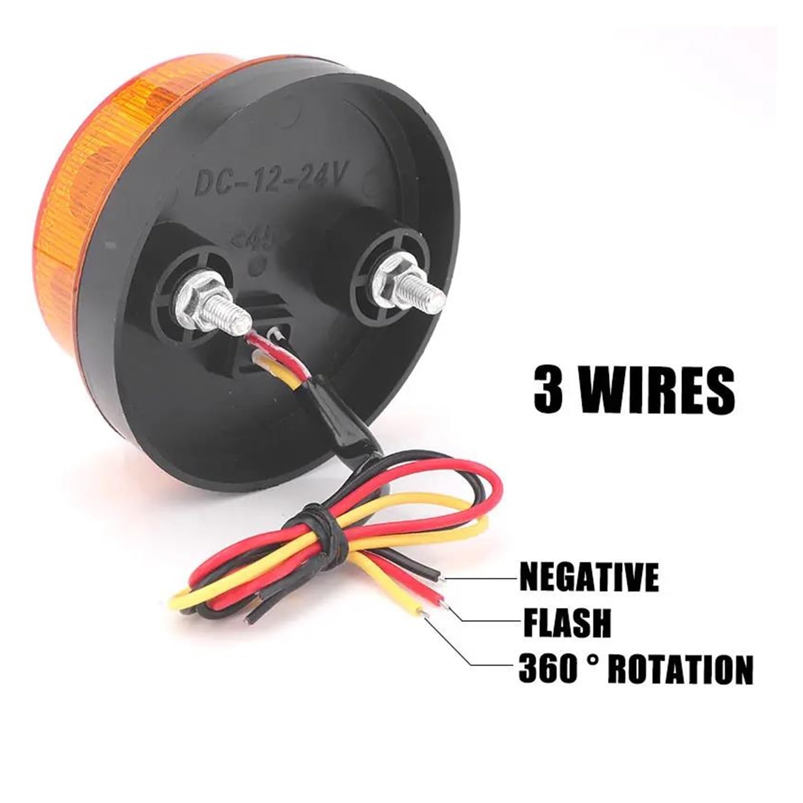 Genérico Indicador Intermitente Luz Advertencia Giratoria LED Lámpara Alarma Emergencia Estroboscópica Intermitente Señal Techo Coche Baliza Para Camión 2 Modos 12V 24V Indicador Lateral(4pcs)