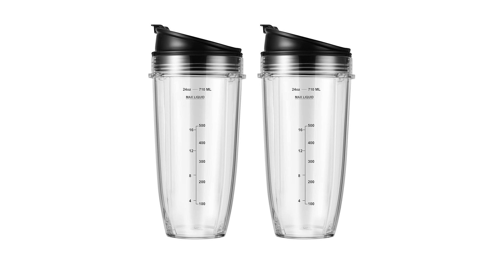 Ninja Blender Cups With Blade 2Pcs Replacement 18oz Blender Cup With Sip & Seal Lid Compatible With Nutri Ninja BL450 BL456 BL480 BL482 BL640 BL642 BL682 BN401 BN751 BN801 Foodi SS101 SS151