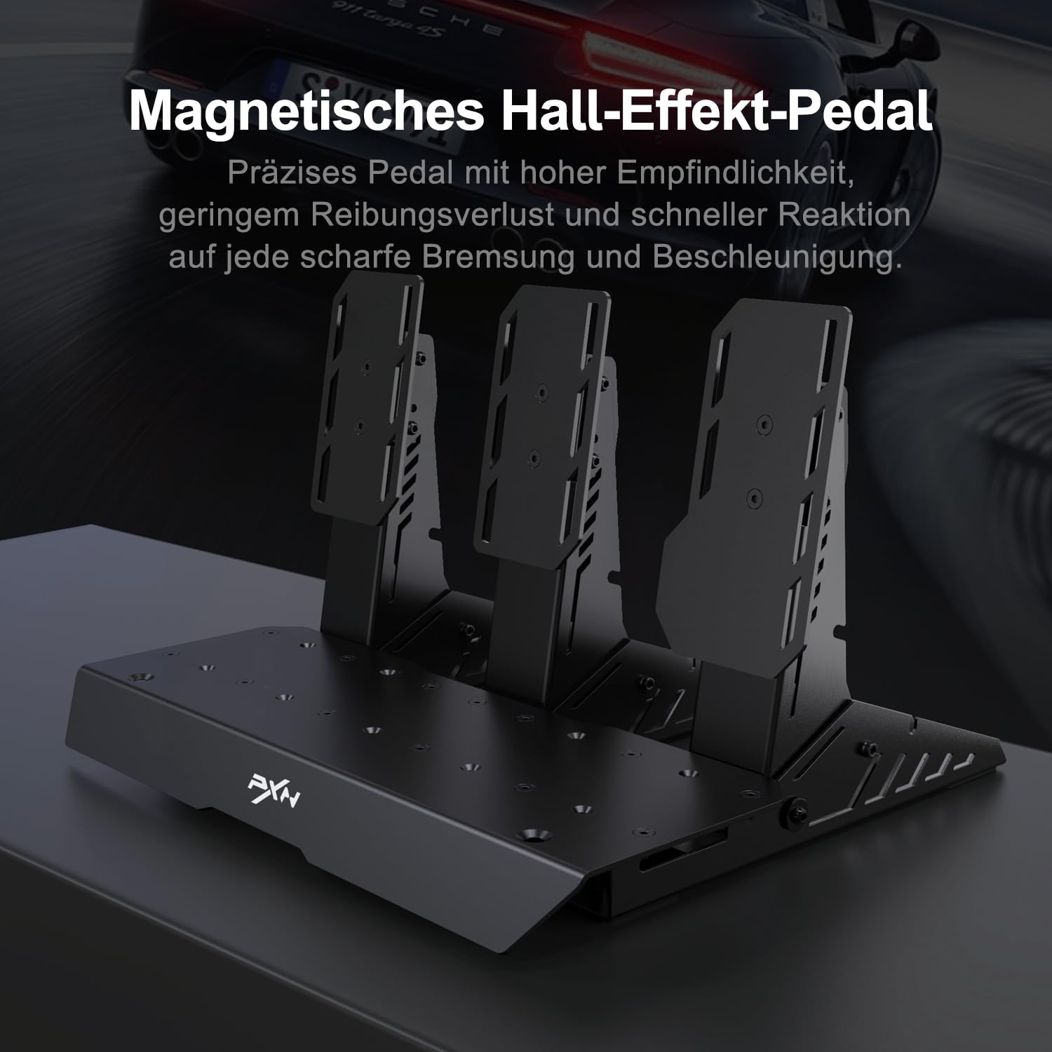 PXN V12 Lite Direct Drive Lenkrad – 6 Nm Force Feedback, Servomotor, 3-Pedal-Set – Gaming Lenkrad für PC, PS4, Xbox One, Xbox Series X/S
