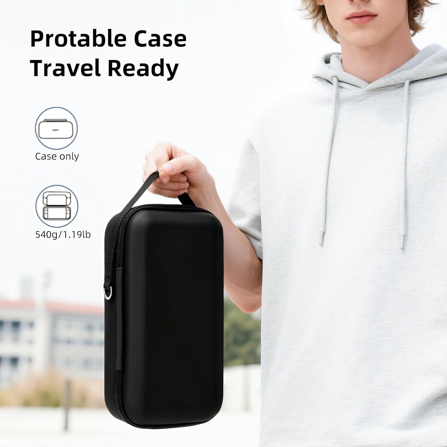 FIWWAT Carrying Case for Nintendo Switch 2 2025, 12 Game Card Slots, Large Capacity Hard Travel Protective Case for Switch 2 Console Accessories Pro Controller, Dock, Black - Image 7