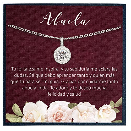 Collar Regalo para Abuela, Día de la Madre, Cumpleaños, Día de la Mujer Spanish Quote Gift for Grandmother Gift in Spanish Necklace
