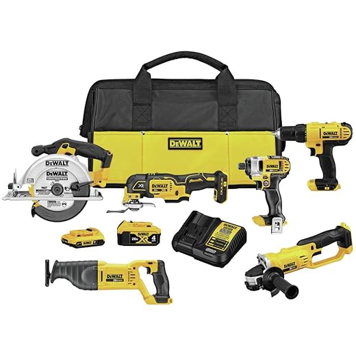 DEWALT 20V MAX* Cordless Drill Combo Kit , 6-Tool (DCK661D1M1)