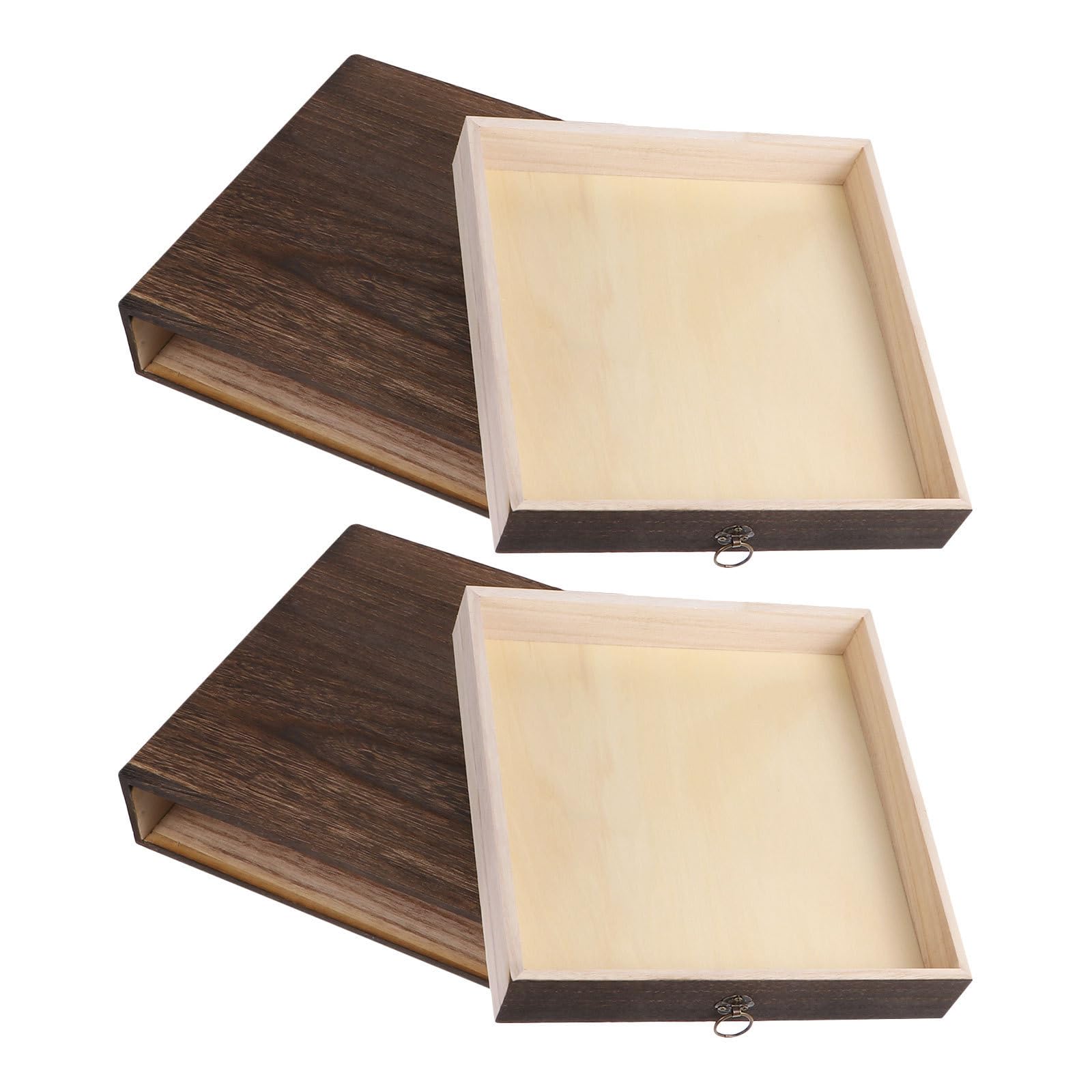 Toyvian 2 Pezzi Scatola Organizer da Scrivania in Legno, Vintage