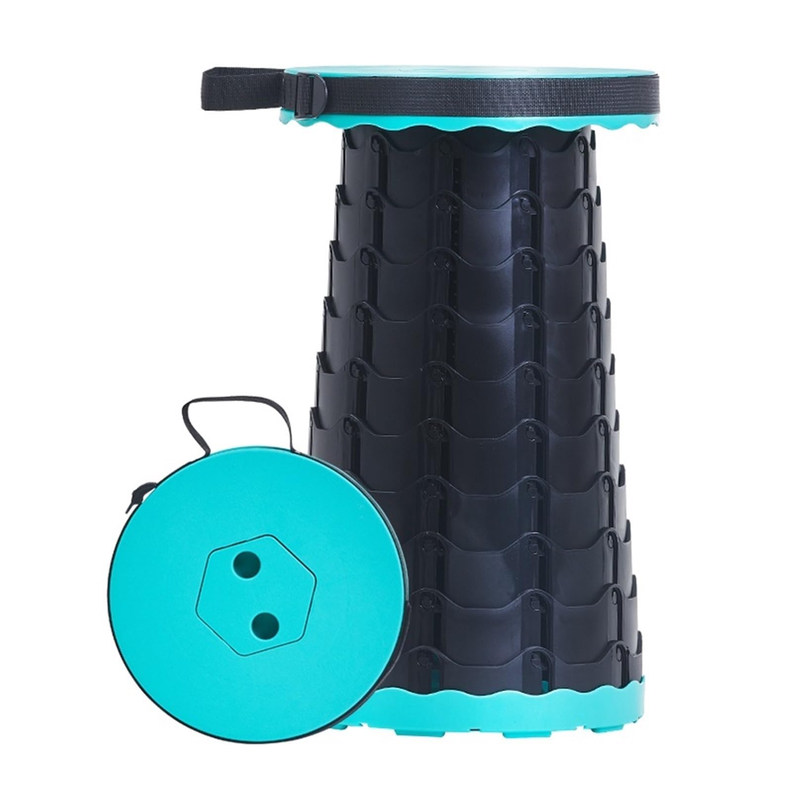 Höhenverstellbarer Klapphocker, kompakter Klappstuhl, tragbarer einziehbarer Campinghocker, leicht, for Outdoor-Angeln, Wandern, Gartenarbeit (Color : U)