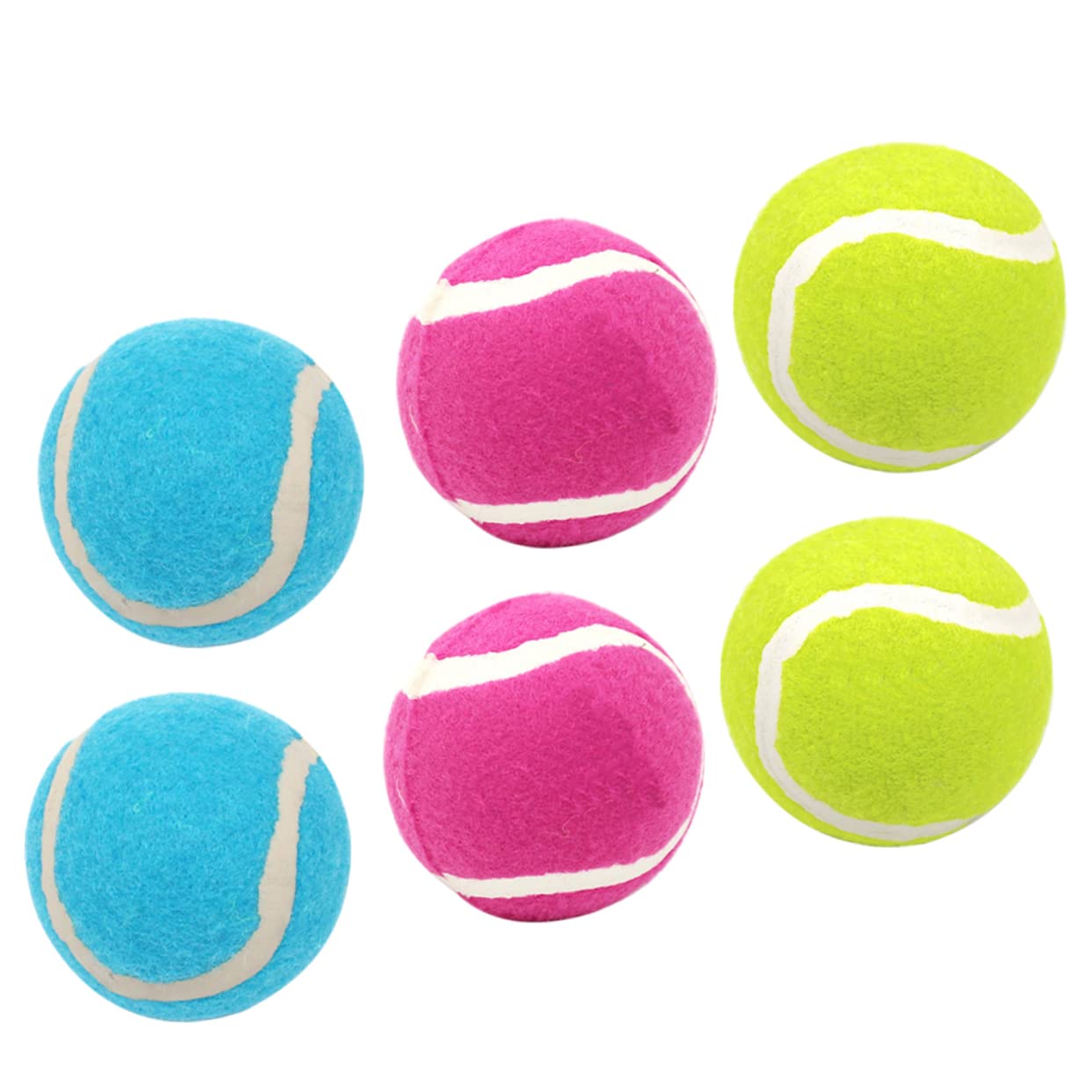 VANZACK Tennisbälle für Hunde 6 Stück Gummi Leichte Trainingsbälle | Gummibälle für Welpen und Haustiere, Abriebfest und Bissfest, für Training und Draußen